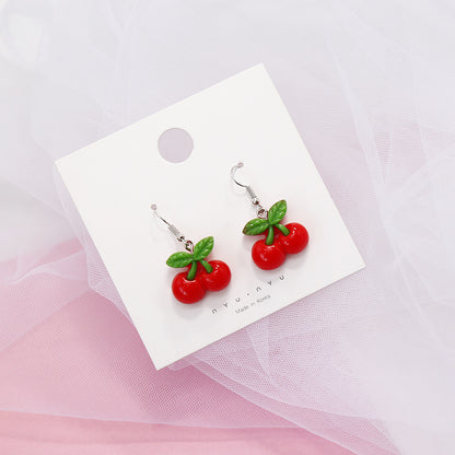 1 Pair Sweet Fruit Alloy Plating Women's Drop Earrings