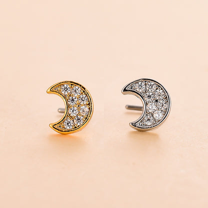 Fashion Star Metal Plating Zircon Nose Studs 1 Piece