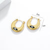 Fashion Devil's Eye Star Stainless Steel Plating Earrings 1 Pair