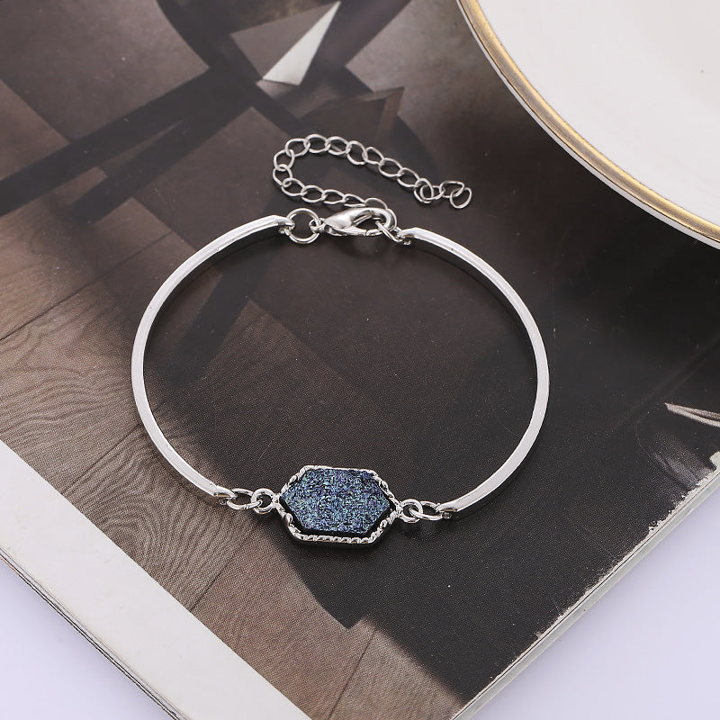 1 Piece Fashion Hexagon Alloy Plating Women's Bracelets