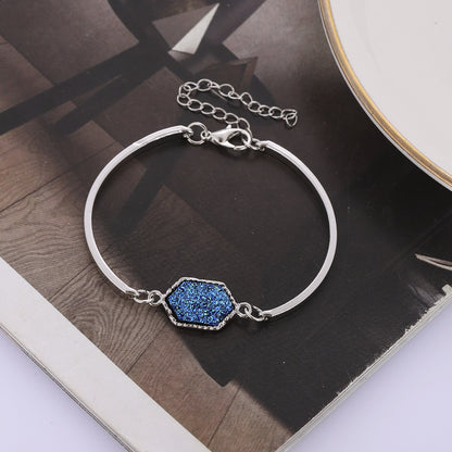 1 Piece Fashion Hexagon Alloy Plating Women's Bracelets