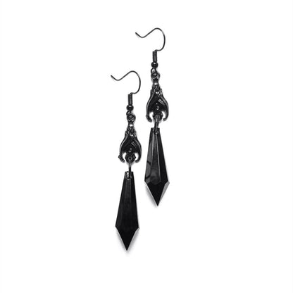 1 Pair Fashion Bat Artificial Crystal Metal Plating Women's Drop Earrings