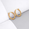 Ins Style Round Square Stainless Steel Plating Hoop Earrings 1 Pair