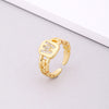 Fashion Letter Copper Inlay Zircon Rings 1 Piece