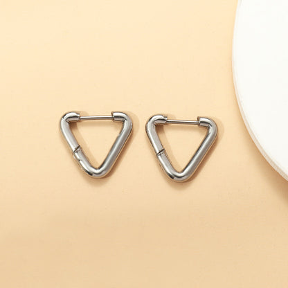 Simple Style Geometric Stainless Steel Earrings 1 Pair