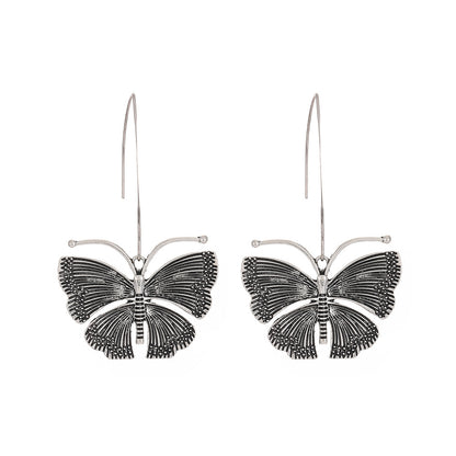 1 Pair Classic Style Butterfly Alloy Silver Plated Ear Hook