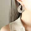 1 Pair Simple Style U Shape Titanium Steel Plating Hoop Earrings