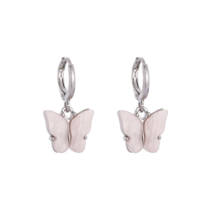 1 Pair Fashion Butterfly Acetic Acid Sheets Women's Drop Earrings