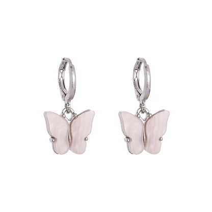 1 Pair Fashion Butterfly Acetic Acid Sheets Women's Drop Earrings