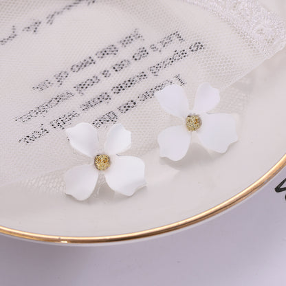 1 Pair Sweet Flower Enamel Alloy Ear Studs