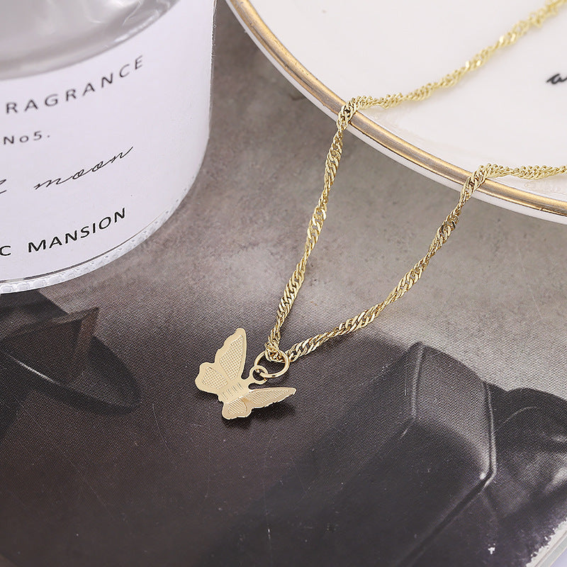 1 Piece Simple Style Insect Butterfly Alloy Women's Pendant Necklace