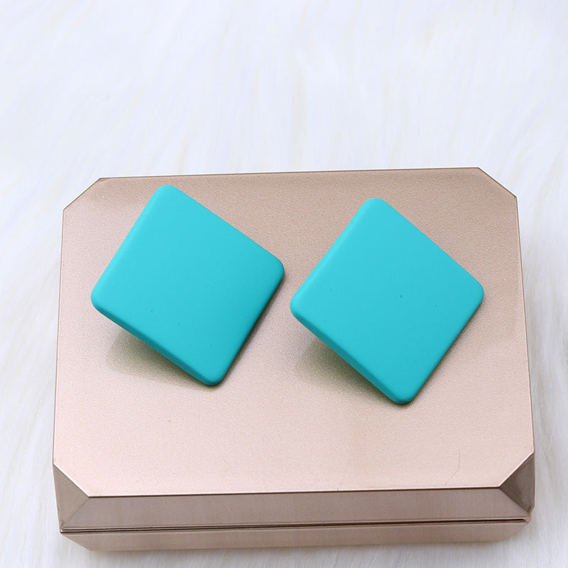 1 Pair Simple Style Geometric Arylic Stoving Varnish Women's Ear Studs