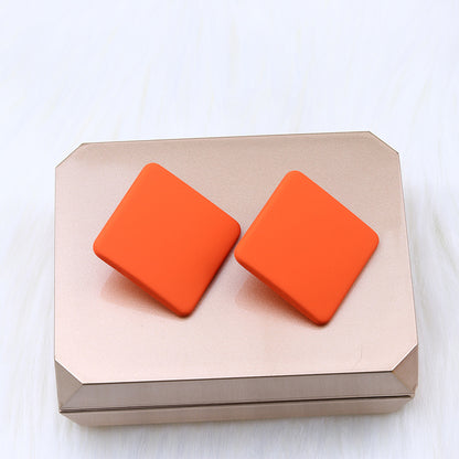 1 Pair Simple Style Geometric Arylic Stoving Varnish Women's Ear Studs