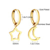 Fashion Star Stainless Steel Plating Earrings 1 Pair