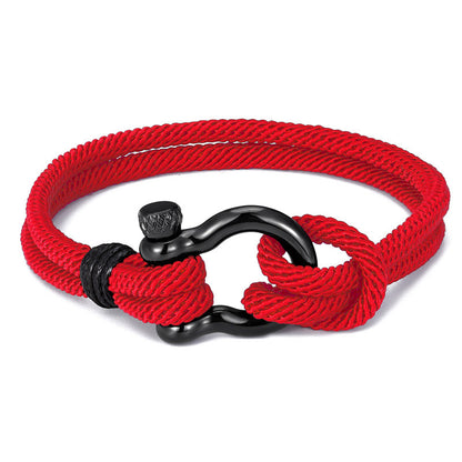 Fashion Solid Color Stainless Steel Braid Men'S Bracelets