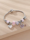 Fashion Heart Shape Alloy Copper Plating Rhinestones Bracelets 1 Piece