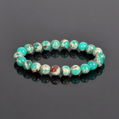 Simple Style Round Stone Beaded Bracelets