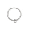 1 Piece Fashion Round Stainless Steel Plating Hoop Earrings