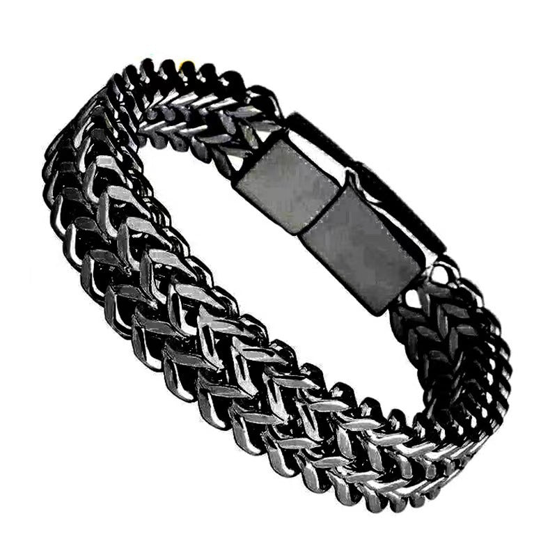 Hip-hop Geometric Solid Color Stainless Steel Plating Bracelets 1 Piece