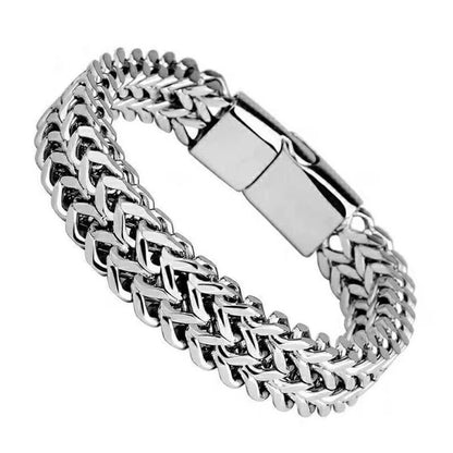 Hip-hop Geometric Solid Color Stainless Steel Plating Bracelets 1 Piece