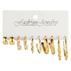 1 Set Fashion Geometric Plating Metal Earrings