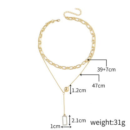 1 Piece Fashion Solid Color Alloy Chain Women's Necklace