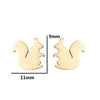 Simple Style Animal Stainless Steel Hollow Out Ear Studs 1 Pair