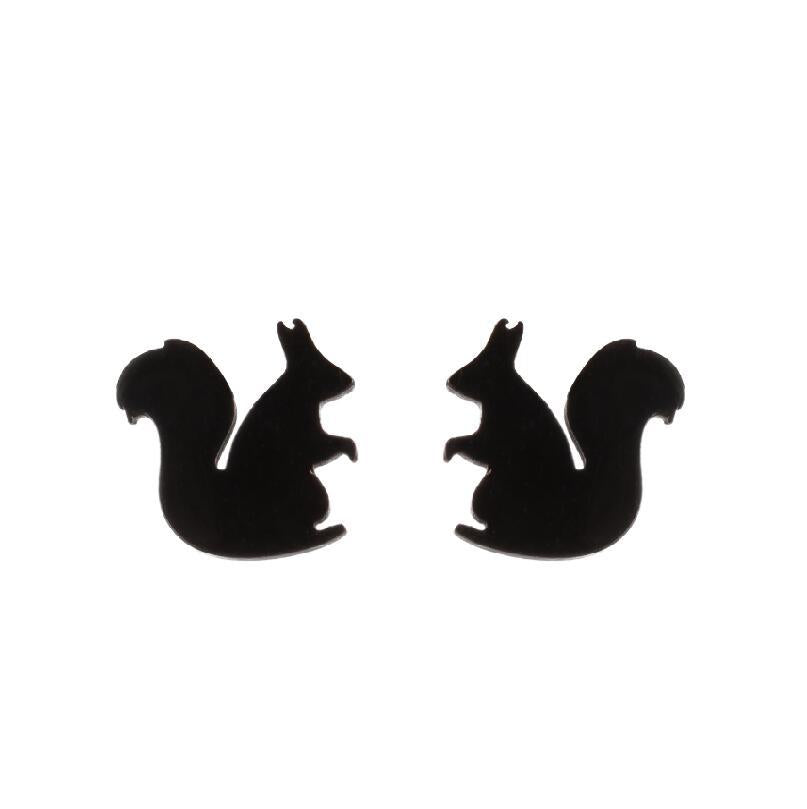 Simple Style Animal Stainless Steel Hollow Out Ear Studs 1 Pair