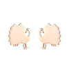 Simple Style Animal Stainless Steel Hollow Out Ear Studs 1 Pair