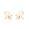 Simple Style Animal Stainless Steel Hollow Out Ear Studs 1 Pair