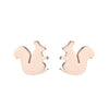 Simple Style Animal Stainless Steel Hollow Out Ear Studs 1 Pair