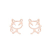 Simple Style Animal Stainless Steel Hollow Out Ear Studs 1 Pair