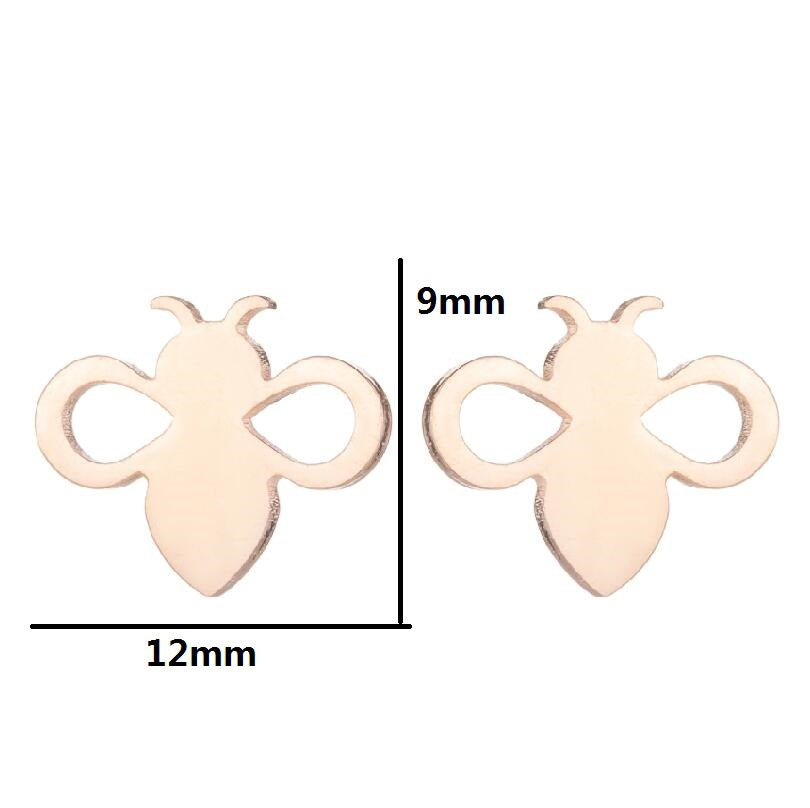 Simple Style Animal Stainless Steel Ear Studs 1 Pair