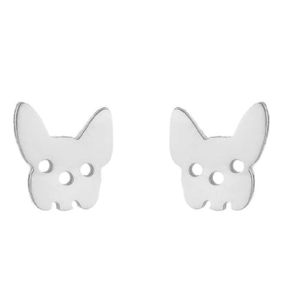 Simple Style Animal Stainless Steel Ear Studs 1 Pair