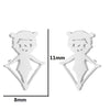 1 Pair Fashion Geometric Titanium Steel Plating Ear Studs