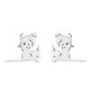 1 Pair Fashion Geometric Titanium Steel Plating Ear Studs