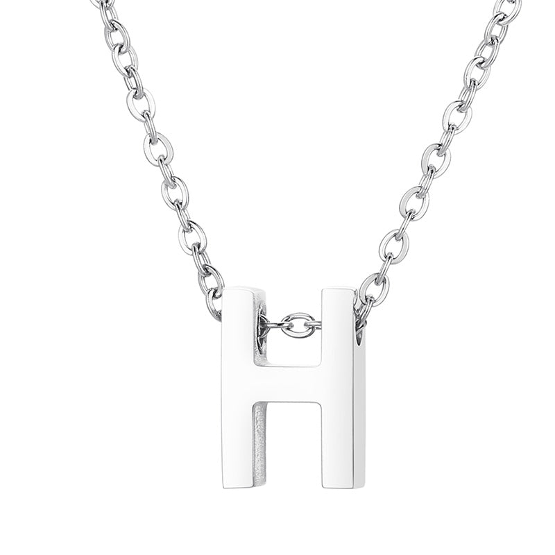 Fashion Letter Stainless Steel Titanium Steel Plating Pendant Necklace 1 Piece