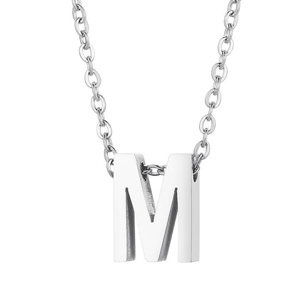 Fashion Letter Stainless Steel Titanium Steel Plating Pendant Necklace 1 Piece