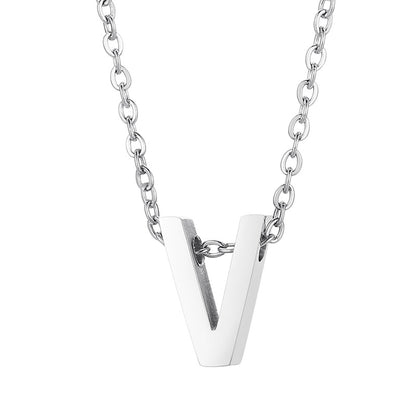 Fashion Letter Stainless Steel Titanium Steel Plating Pendant Necklace 1 Piece