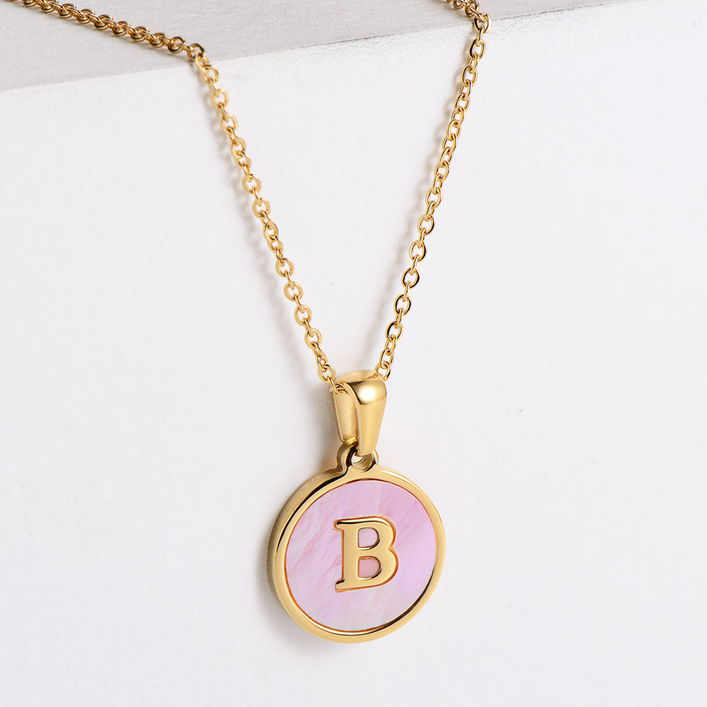 Fashion Letter Titanium Steel Plating Pendant Necklace