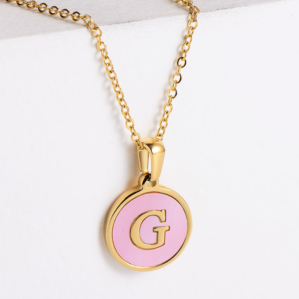 Fashion Letter Titanium Steel Plating Pendant Necklace