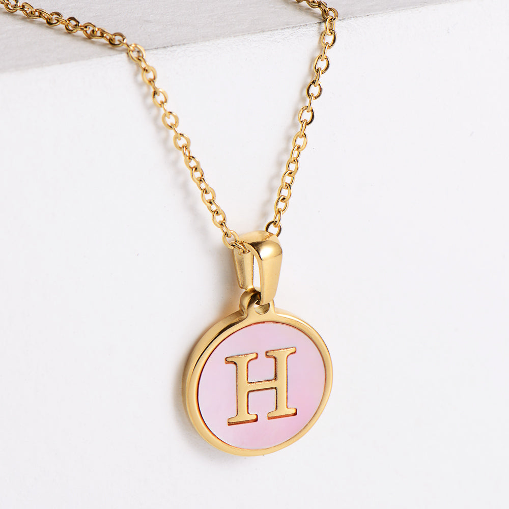 Fashion Letter Titanium Steel Plating Pendant Necklace