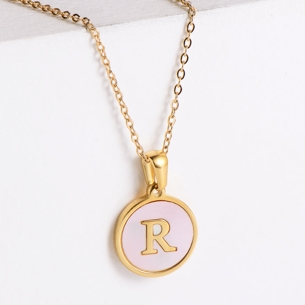 Fashion Letter Titanium Steel Plating Pendant Necklace