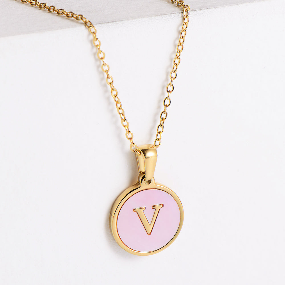 Fashion Letter Titanium Steel Plating Pendant Necklace