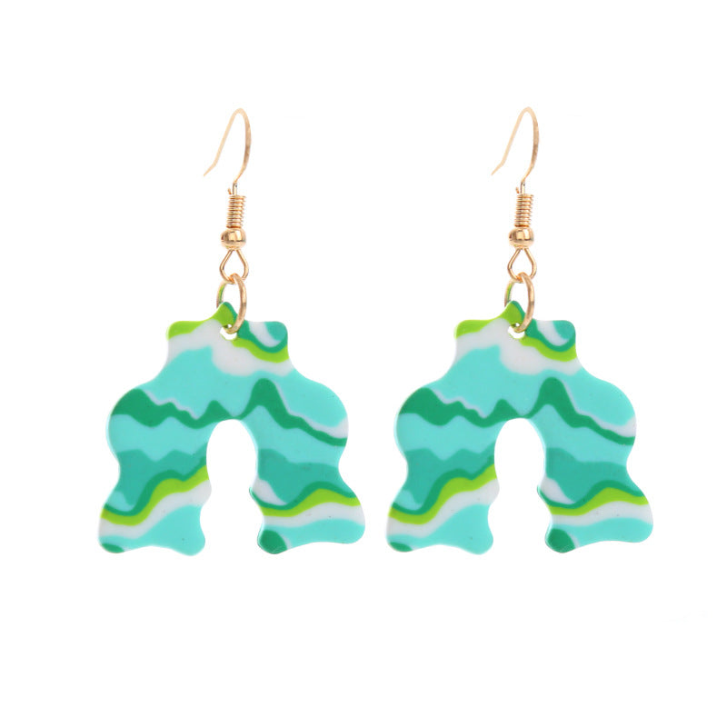 1 Pair Ethnic Style Geometric Soft Clay St. Patrick Women's Drop Earrings