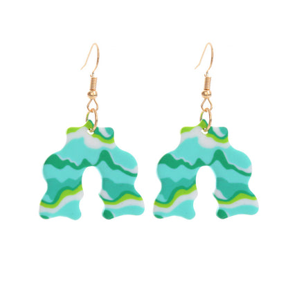 1 Pair Ethnic Style Geometric Soft Clay St. Patrick Women's Drop Earrings