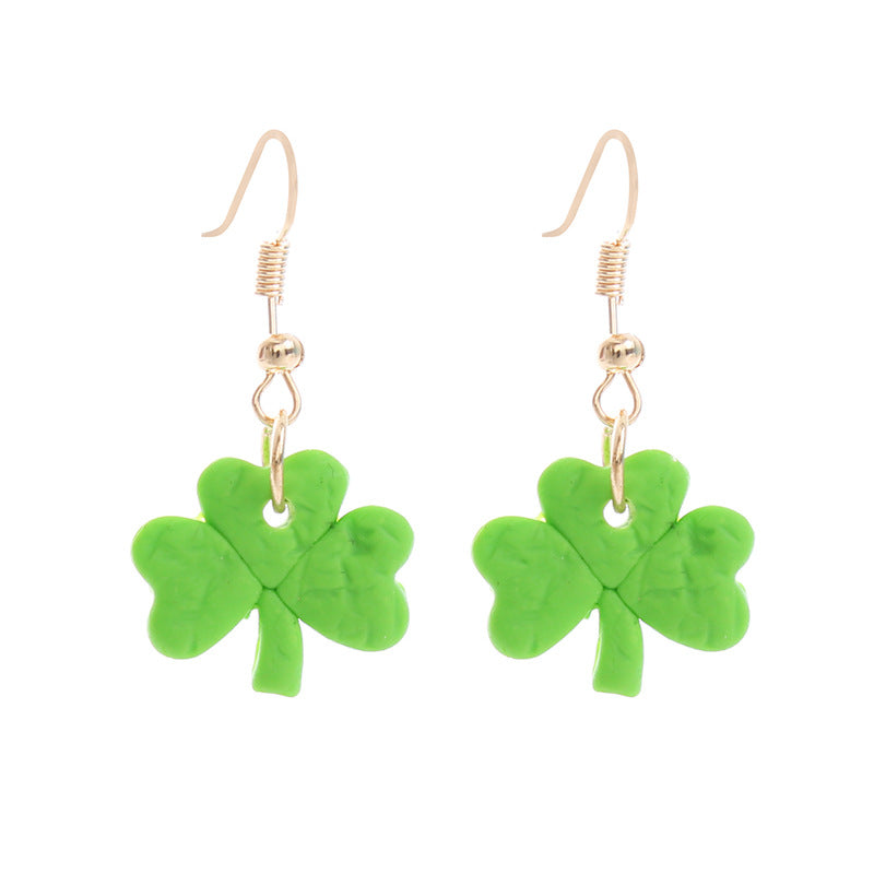 1 Pair Ethnic Style Geometric Soft Clay St. Patrick Women's Drop Earrings