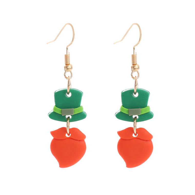 1 Pair Ethnic Style Geometric Soft Clay St. Patrick Women's Drop Earrings