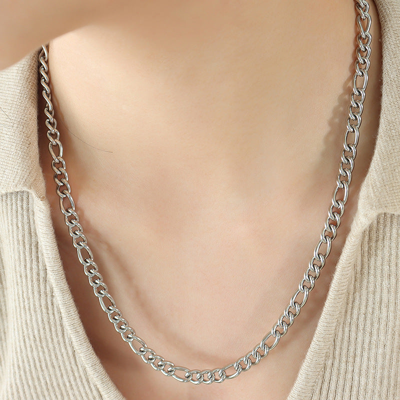 Retro Square Titanium Steel Plating Necklace