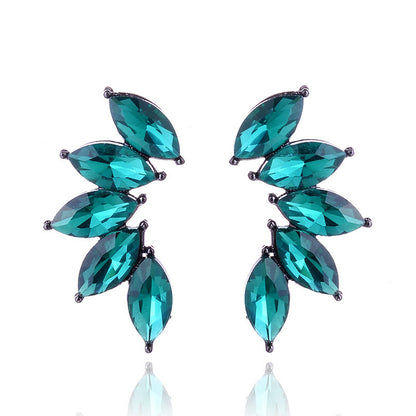 1 Pair Glam Geometric Alloy Inlay Artificial Crystal Women's Drop Earrings